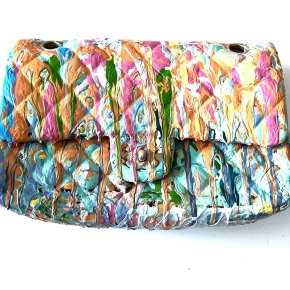 Hand-Dripped Painted Authentic Chanel Bag – One-of-a-Kind Art Collector Piece - Picture 12 of 12